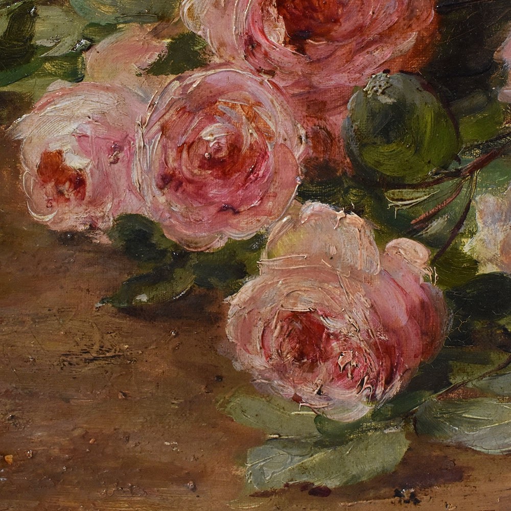 QF588 1 antique rose oil painting of flowers still life XIX.jpg